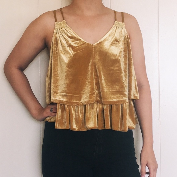 Velvet Ruffle Cami - Picture 2 of 2